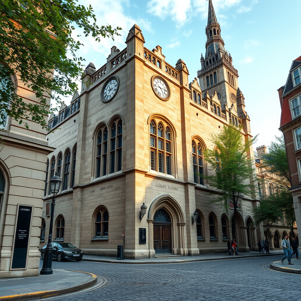 Former library with clock spire and Woolf link on market for £1M